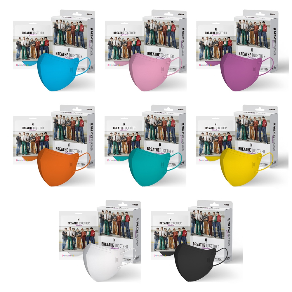 BTS DYNAMITE エディション カラー マスク 8種 カラー別 1箱ずつ 計 8箱 80枚 韓国生産 防弾少年団 公式グッズ FDA承認