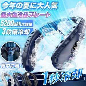 新登場 首掛け扇風機 ネッククーラー 背中送風 羽なし 扇風機 最強 冷却プレート ネックファン 半導体冷却 3段調節 1秒で冷やす 静音 軽量 暑さ対策グッズ251