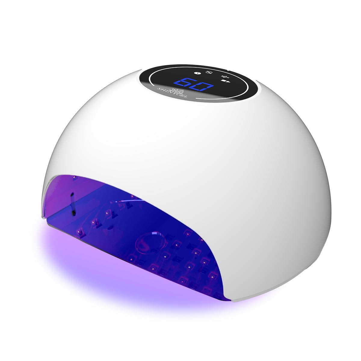 SHINYGEL シャイニージェル ジェルネイル用 LEDランプ 18W（ネイル用LEDライト） センサー搭載/4段階タイマー/硬化熱軽減モード/表示向き変更可能/UVなし ネイルライト ジェルネイル