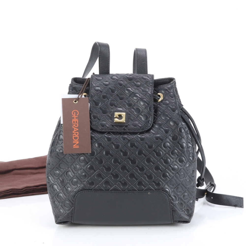 美品 キルティング レザー×コーティングキャンバス リュックサック リュック バックパック ショルダー バッグ ブラック 黒 レディース RUE CQ13-5 中古 6,703円