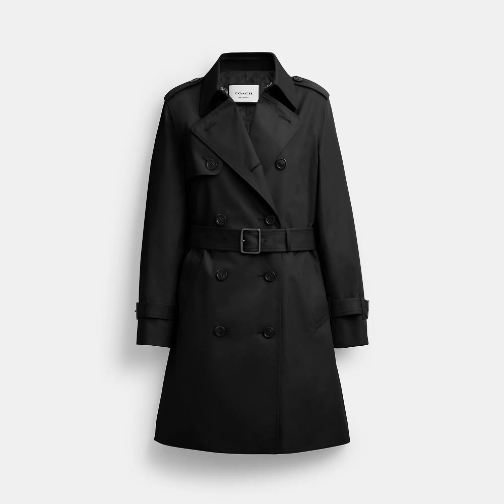 コーチ ミッド トレンチ ブラック