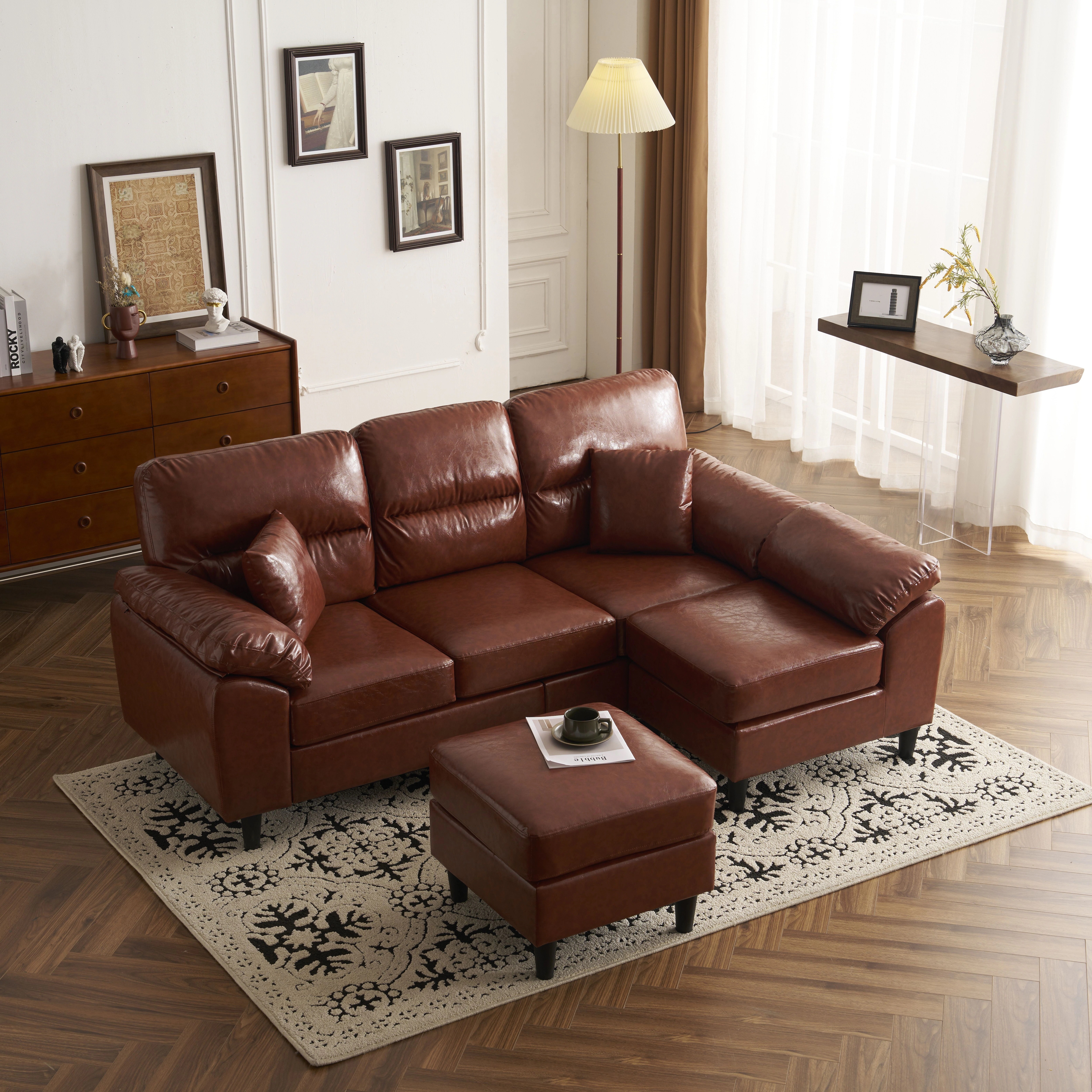 ソファ ソファーセット 5人掛け 2-5人掛け L字 クッション付き 肘付き コーナー ローソファー ローソファーセット