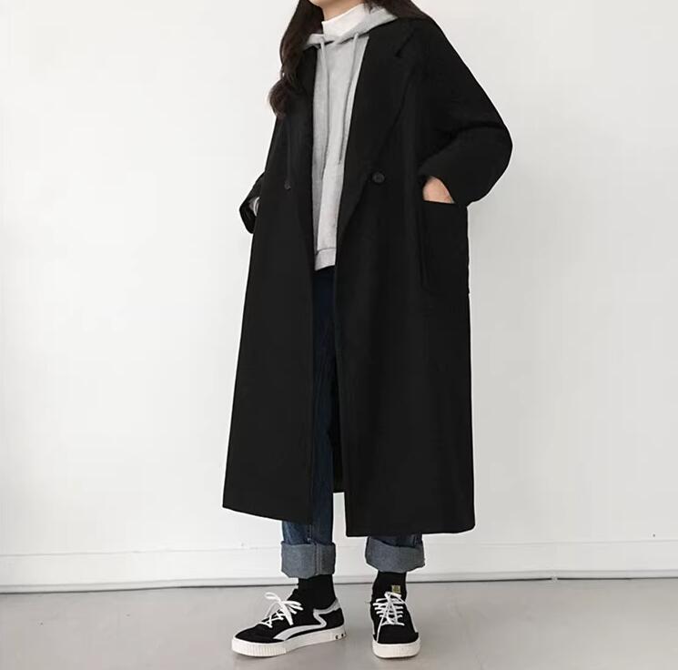 ロングコート レディース チェスターコート ロング丈 秋冬 ロングコート ビッグコート アウター コート ブラック 黒 オーバーサイズ 羽織 ロング丈 厚手 防寒 暖かい きれいめ お洒落 上品 シン