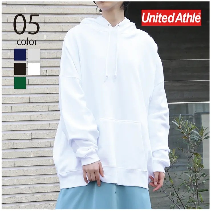 【UNITED ATHLE】10オンス ビッグシルエットスウェットP/Oパーカー(裏パイル) 5204
