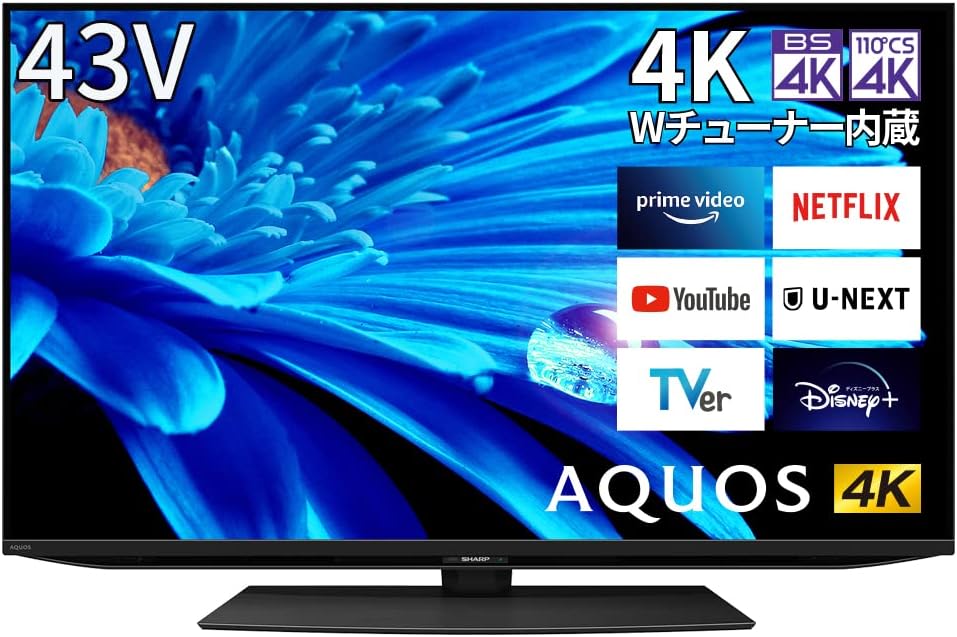 43V型 4K 液晶 テレビ AQUOS 4T-C43EN2 N-Blackパネル 倍速液晶 Google (2022年モデル) 73,310円