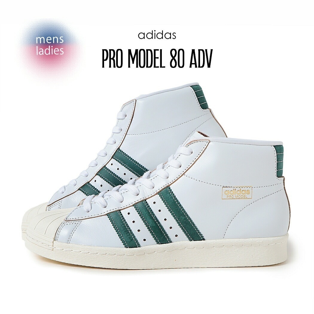 adidas アディダス プロモデル スニーカー PRO MODEL 80 ADV CRYSTAL WHITE/COLLEGE GREEN ( ホワイト 白 メンズ レディース ウィメンズ JP853