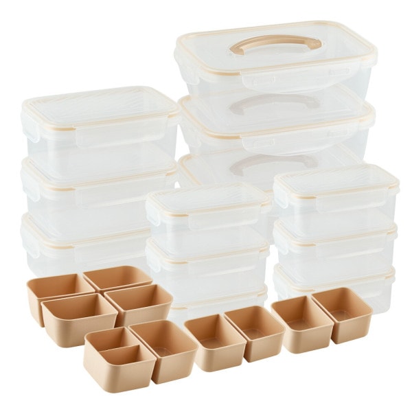 イージーアンドフリー 分け おかず容器 密閉容器 節約 12組 セット(16P 構成)