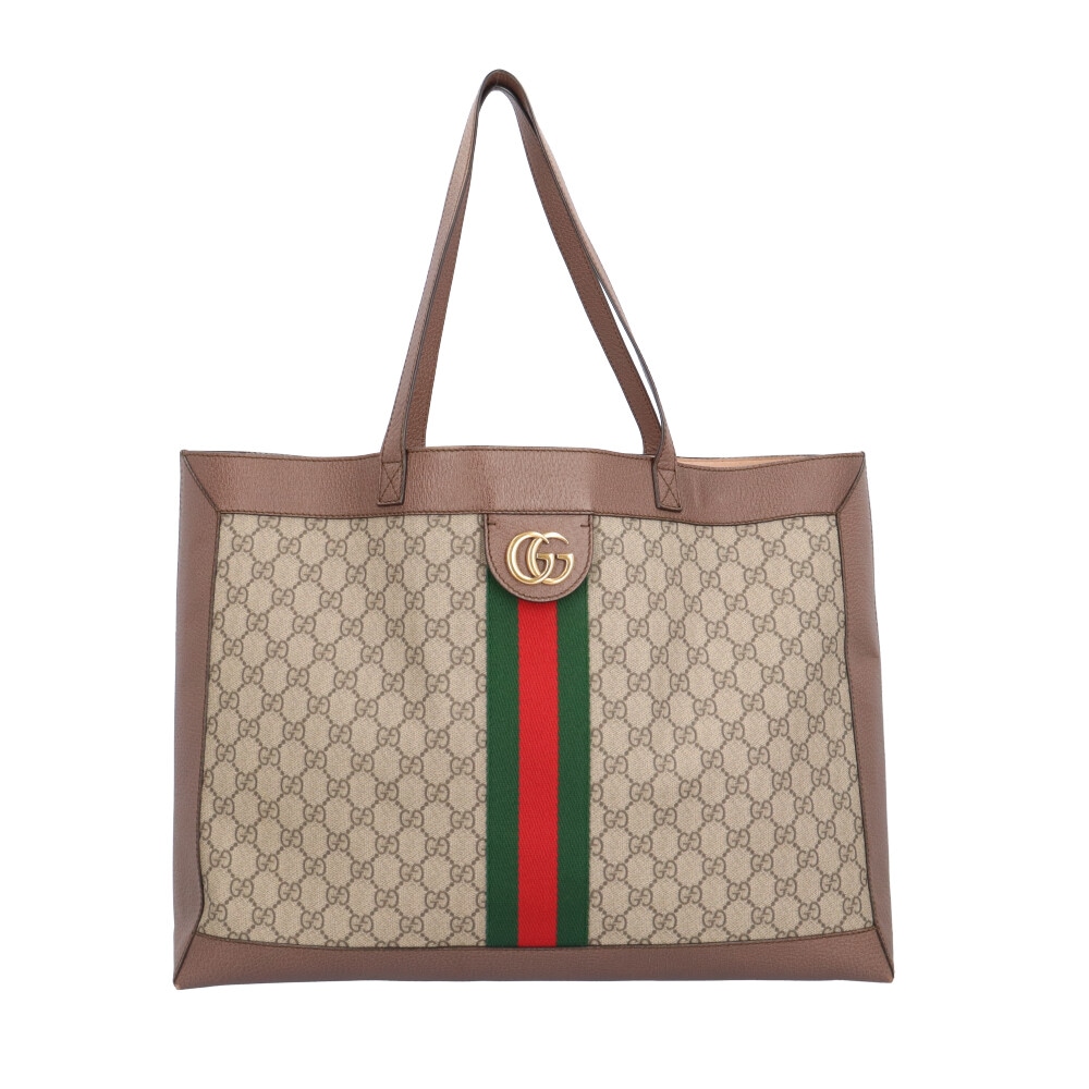 グッチ ワイドトートバッグ オフィディア トートバッグ レザー 547947 602460 ベージュ GUCCI 中古 75,625円
