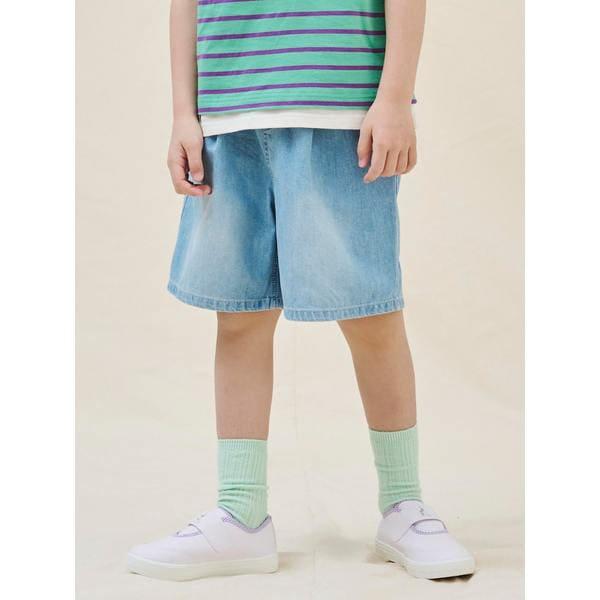 [BEANPOLE KIDS] ベーシックライトトーンデニムショートパンツ スカイブルー (BI5325U90Q)