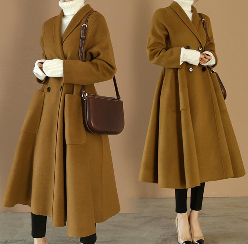 カシミヤ混ロングコート　レディース　マキシコート　マキシ丈　アウター　秋冬物 冬物 冬服 ロングコート　通勤　OL　無地　チェスターコート　フレアコート　大きいサイズ　エレガント