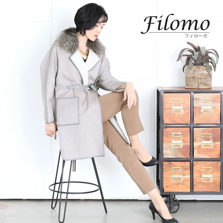 Filomoウールラップコート