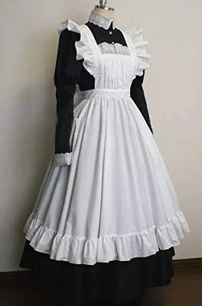 メイド服 コスプレ クラシカルロングメイド服 ヴィクトリアンメイド ブラック 大人用 ワンピース