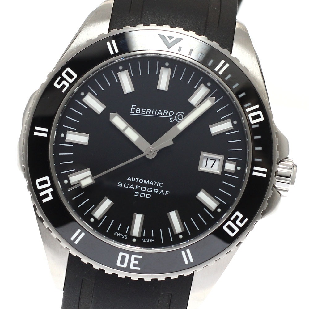 エベラール EBERHARD 41034.04CU スカフォグラフ300 デイト 自動巻き メンズ 極美品 保証書付き_944139【中古】