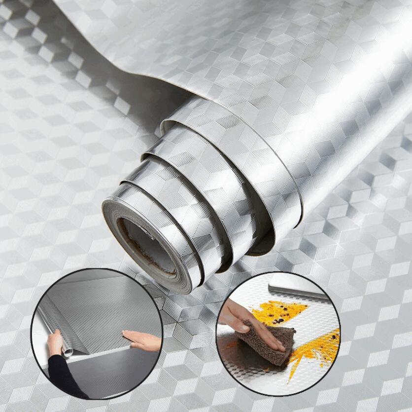 キッチン耐油ステッカー 耐油耐熱シート 防水防湿防カビ壁紙 耐油 耐熱 防水 防湿 防カビ 壁紙シート 自己粘着式 カウンター天板 食器棚用 DIY自由裁断可能 3M