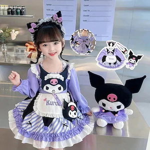 2026流行福袋2025ガールズクロミ長袖プリンセスドレスキッズコットンドレスドレスキッズウェアプリンセスドレス82586