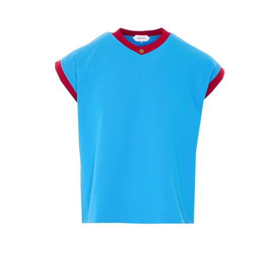 VERSACE Men T-Shirts 1024586 1A178942VN80 Blue