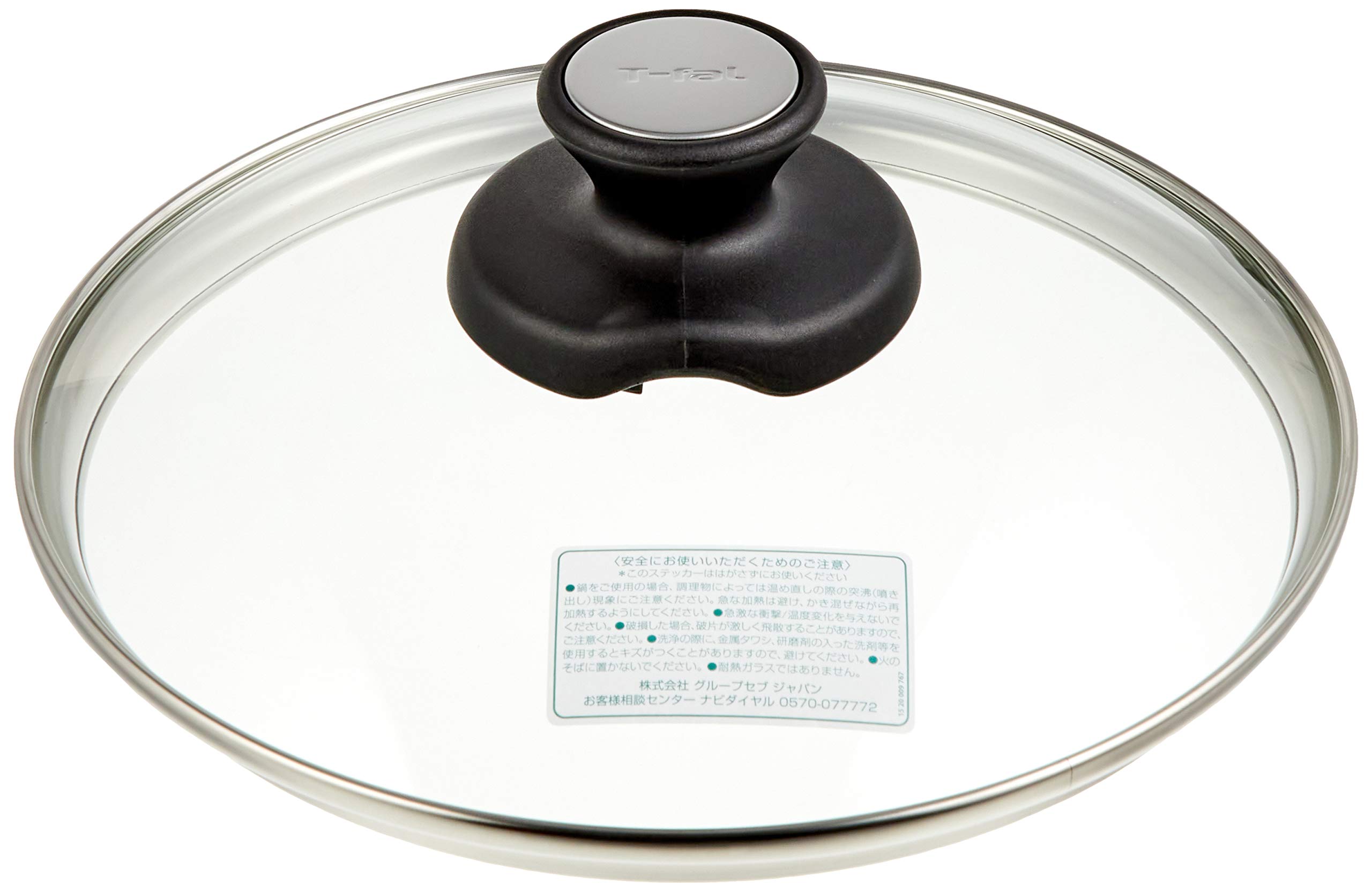 ティファール(T-fal) ガラスぶた 22cm (取っ手つきフライパン・なべ圧力なべ4.5L/6L用) X3070010 クリア