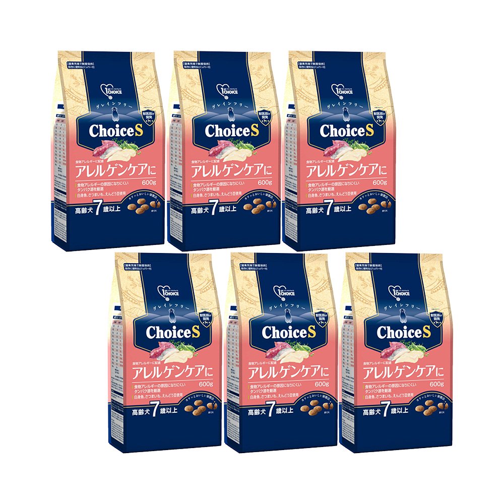 ドッグフード　ファーストチョイス　ＣｈｏｉｃｅＳ　アレルゲンケアに　高齢犬７歳以上　６００ｇX６　グレインフリー　ＣＲＣ45―05―54―15―00