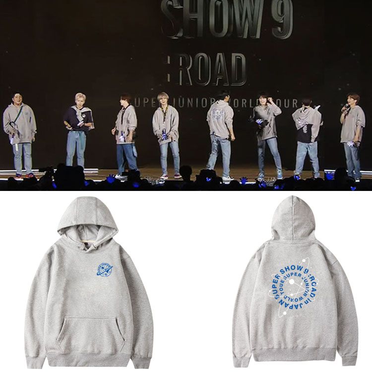 期間限定 Superjuniorコンサートsuper Show9春秋パーカーピュアコットンルーズスウェットシャツ2枚購入でカード1パスケース