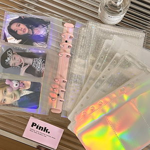 A6 リフィル ファイル 10枚set オーロラ コレクトブック 韓国 トレカ収納 バインダー 収納ケース アルバム 収納本 トレカケース　収納　写真入れ
