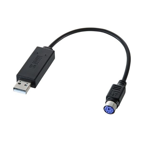 (まとめ) サンワサプライ USB-PS/2変換コンバータ USB(A)オス-ミニDIN6pinメス USB-CVPS5 1本 (×5セット)
