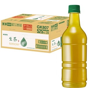 まとめ買い キリン 生茶 お茶 ペットボトル 525ml 24本 ラベルレス 緑茶