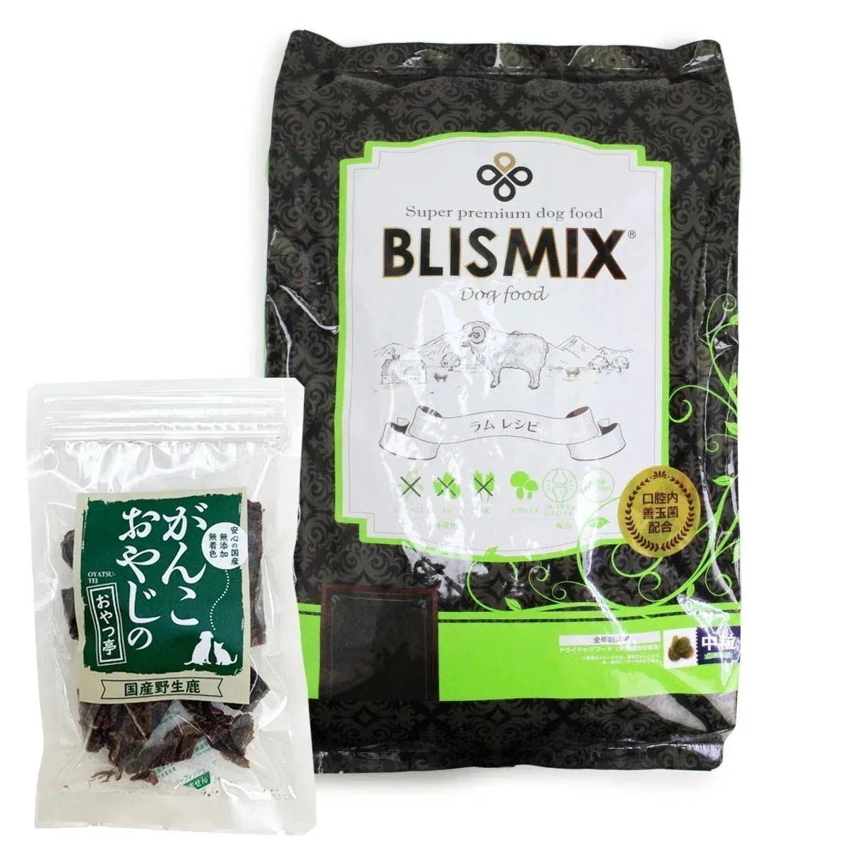 ラム 中粒 6.8【国産鹿肉ジャーキー20g付き】