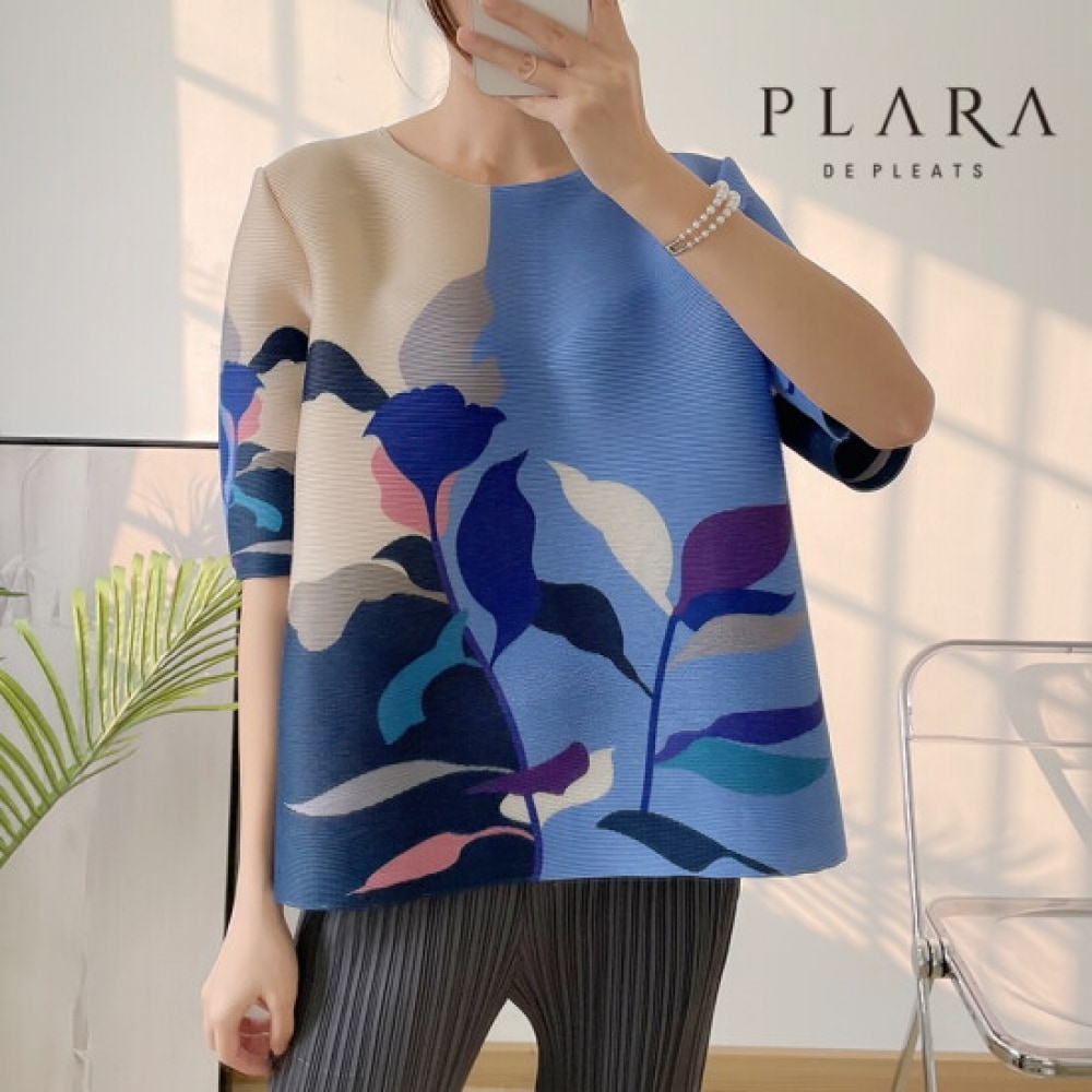 フララ オリエントプリーツブラウス_PK2SBL006C