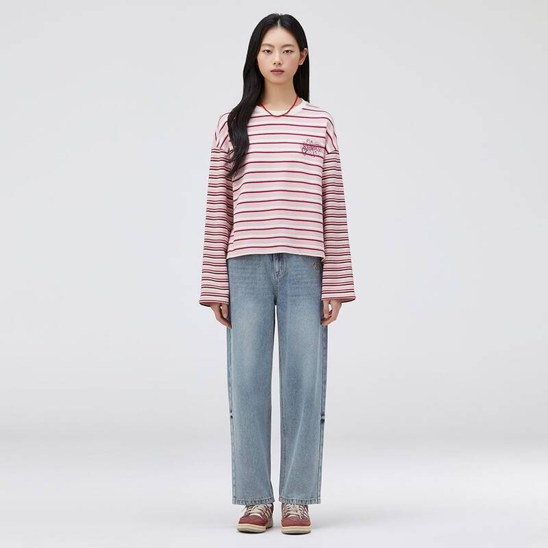 [レディース] バンディング・ベギーフィット・デニムパンツ(T262MJE141W)