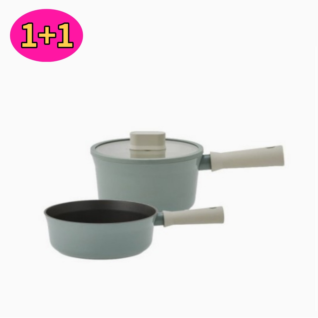 [スーツ IH] マルチパン 22cm+片手鍋 18cm セット