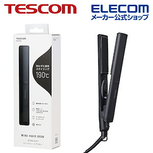 テスコム ヘアーアイロン ミニ ストレート アイロン AC式 ブラック TESCOM TEC-HS120-K