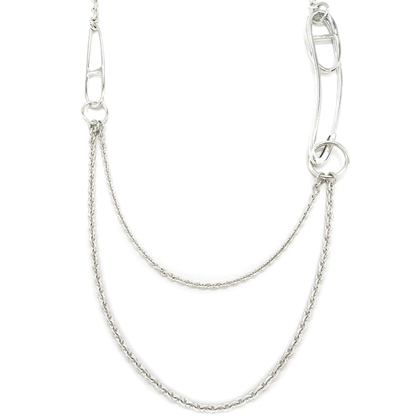 エルメス HERMES ネックレス シェーヌダンクルパンク ロングネックレス シルバー925 シルバー スターリングシルバー 【中古】
