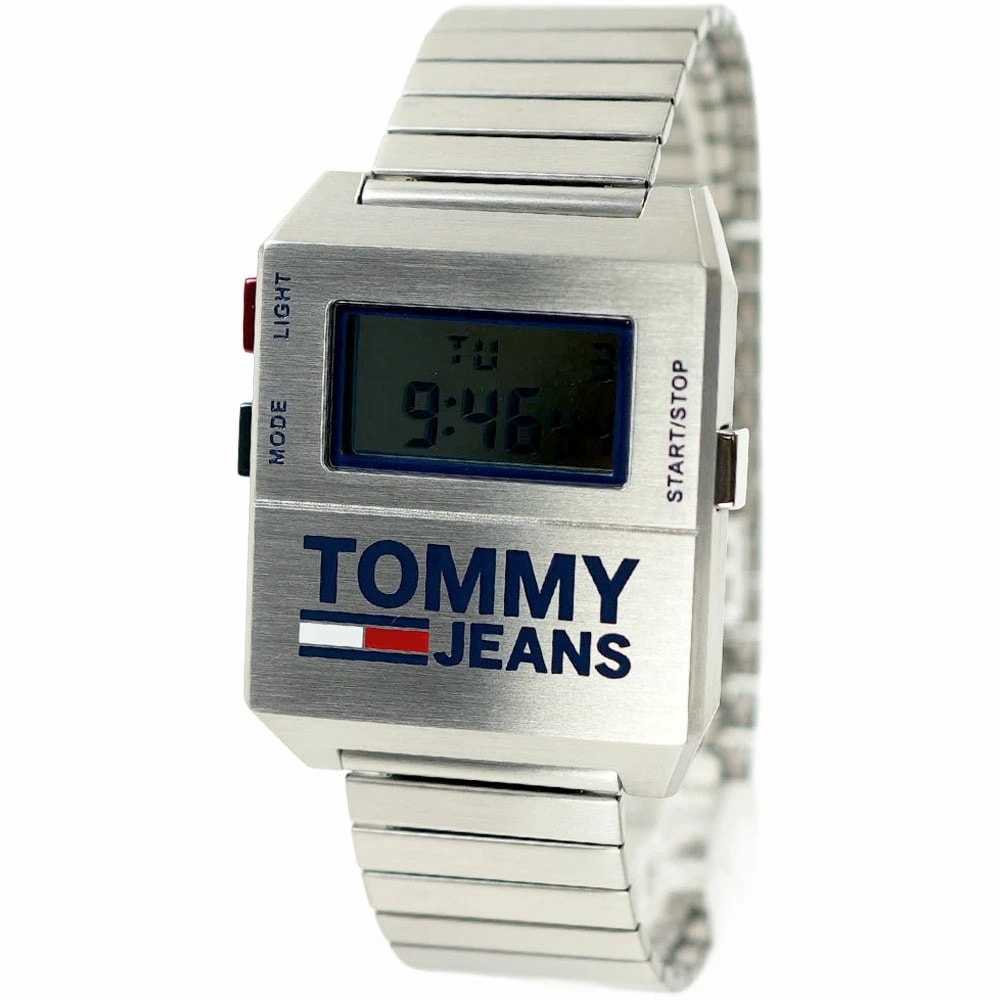トミーヒルフィガー トミージーンズ 腕時計 デジタル メンズ レディース ユニセックス シルバー TOMMY HILFIGER TOMMY JEANS 1791669