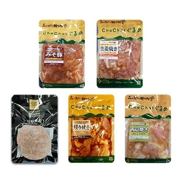 宮崎県産お肉のグルメセット ハンバーグ 生姜焼き 照り焼き 西京漬け 牛 豚 鶏 20食