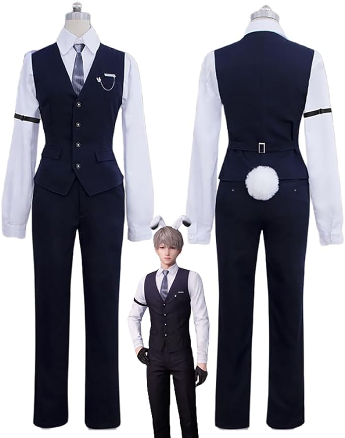 恋と深空 セイヤ コスプレ衣装 コスチューム 執事服 しっぽ付き 耳付き 変装 仮装 イベント 文化祭