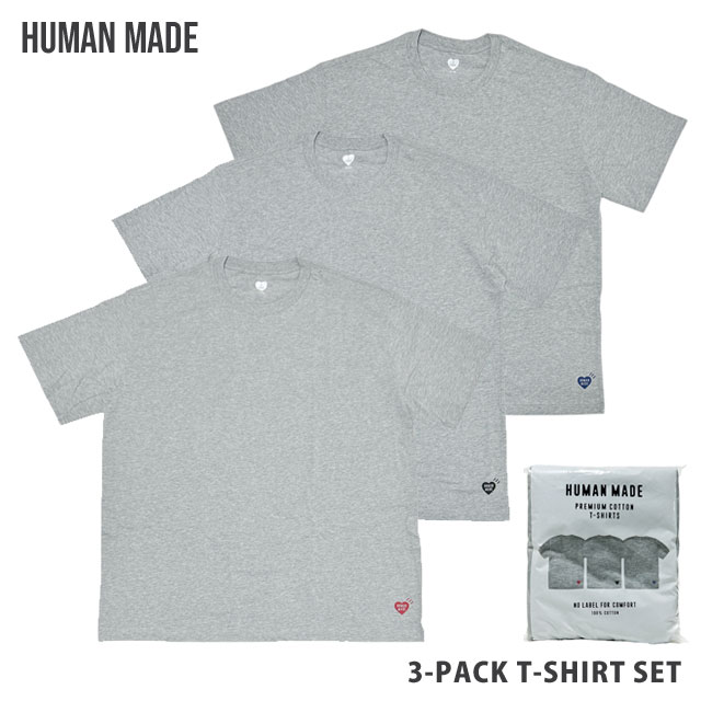 ヒューマンメイド HUMAN MADE 3-PACK T-SHIRT SET Tシャツ 3枚セット NIGO ニゴー APE KAWS ガールズドントクライ 200-009418-062