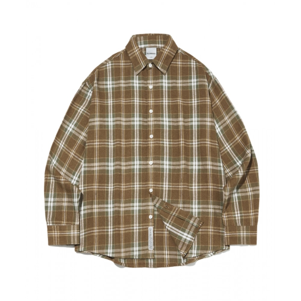 フィルミネイトオーバーフィットフォレストチェックシャツ-ブラウン