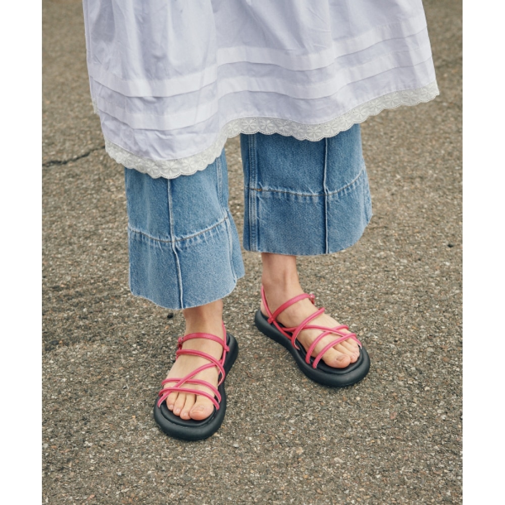 MAC MOC ローリー 4色カジュアルクッションストラップサンダル 3Cm