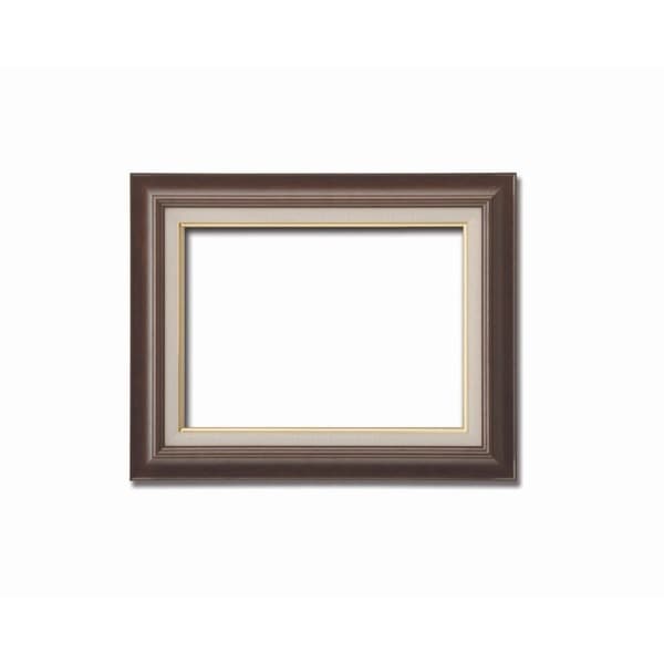[油額]油絵額/キャンバス額/木製油絵額/茶色油絵額 F8号（455x380mm） 「ブラウン」