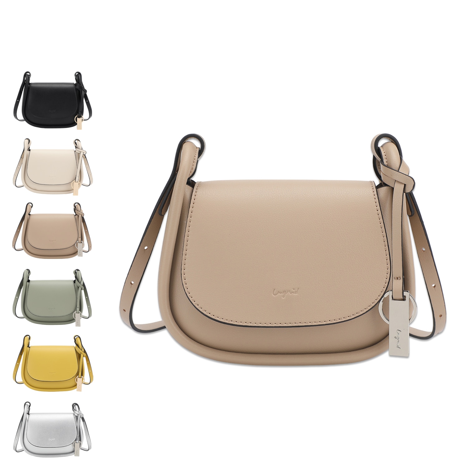 ショルダーバッグ ミニ レディース 斜めがけ キーリングチャーム付き UNG-52980S