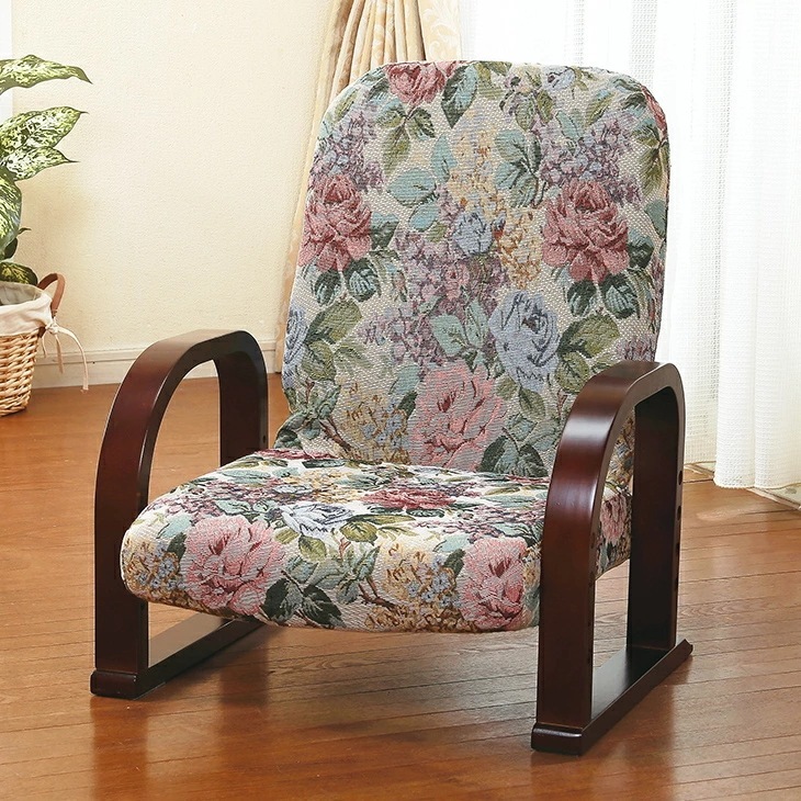 高座椅子 ミドルタイプ 立ち座りらくらく リクライニング 座椅子 一人掛け チェア 椅子 パーソナルチェア リビングチェア 肘付き 高さ調節 和室 洋室 法事