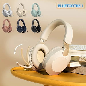 ワイヤレスイヤホン bluetooth 高音質HIFI LED点滅ライト ヘッドホン 折りたたみ式 男女兼用