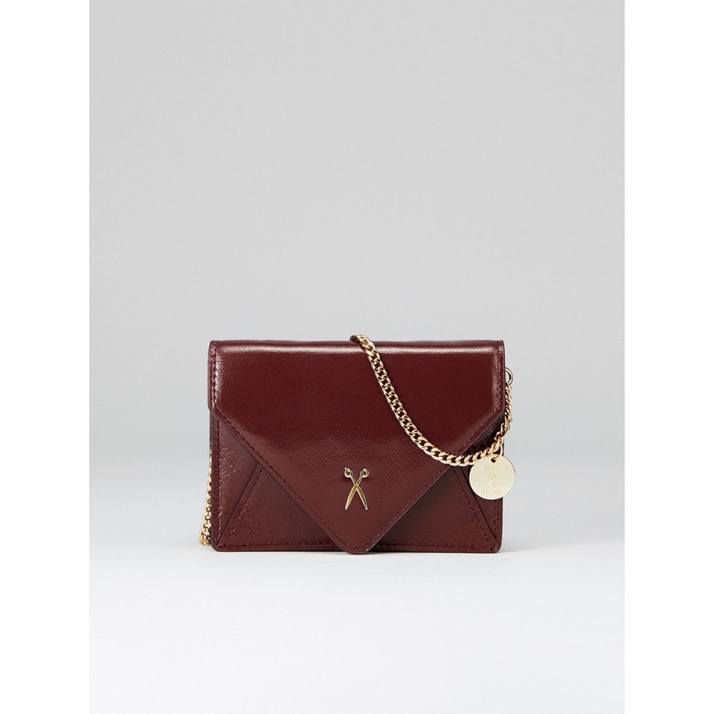 JOSEPH & STACEY イージーパス アマンテ カード ウォレット チェーン付き 小豆