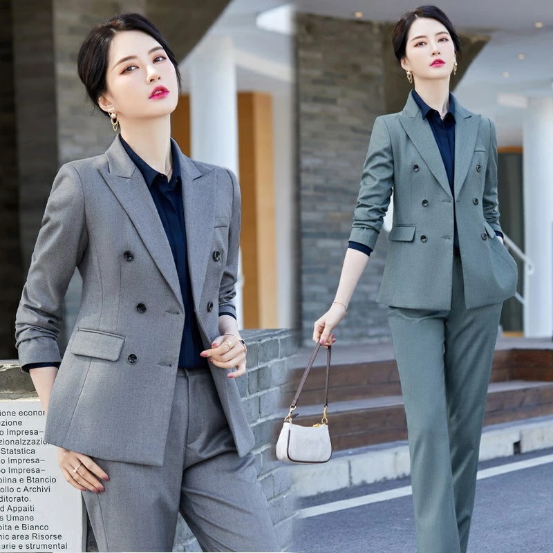 スーツ レディース 卒業式 入学式 ママスーツ セットアップ 長袖 ジャケット パンツ 細身 通勤 就活OLキャリ ア パンツスーツ ダブル フォーマル 事務服 パンツスーツ レディース 通勤やリクル