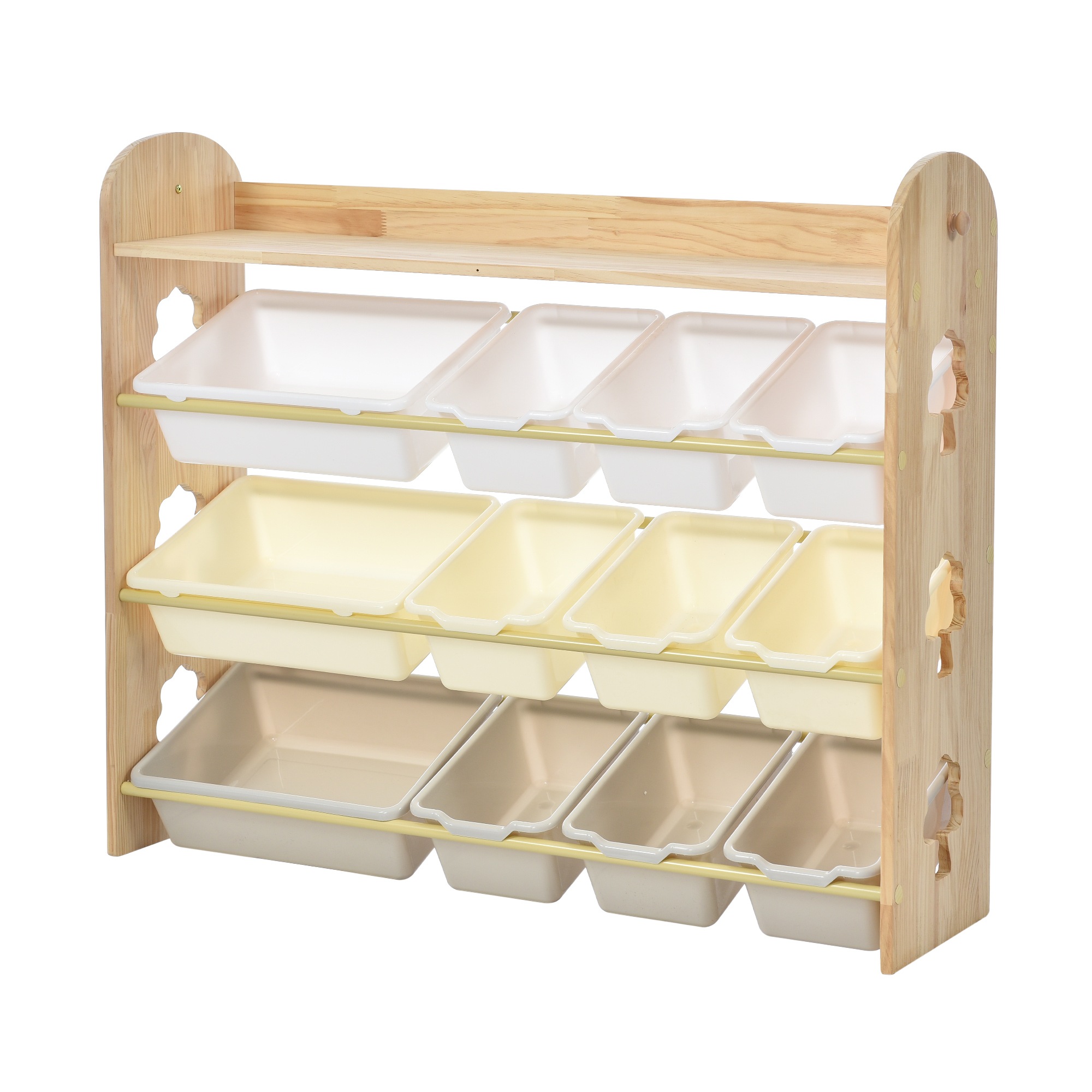 【大好評！最安値挑戦!】おもちゃ収納ラック ラージサイズ 幅103cm 子ども用家具 木製 収納ケース China NaturalG4