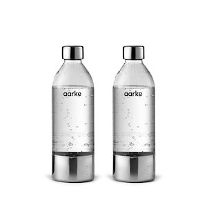国内正規品AARKE Carbonator 本体専用ペットボトル 2本セット クリアスチールシルバー 最大容量800ml