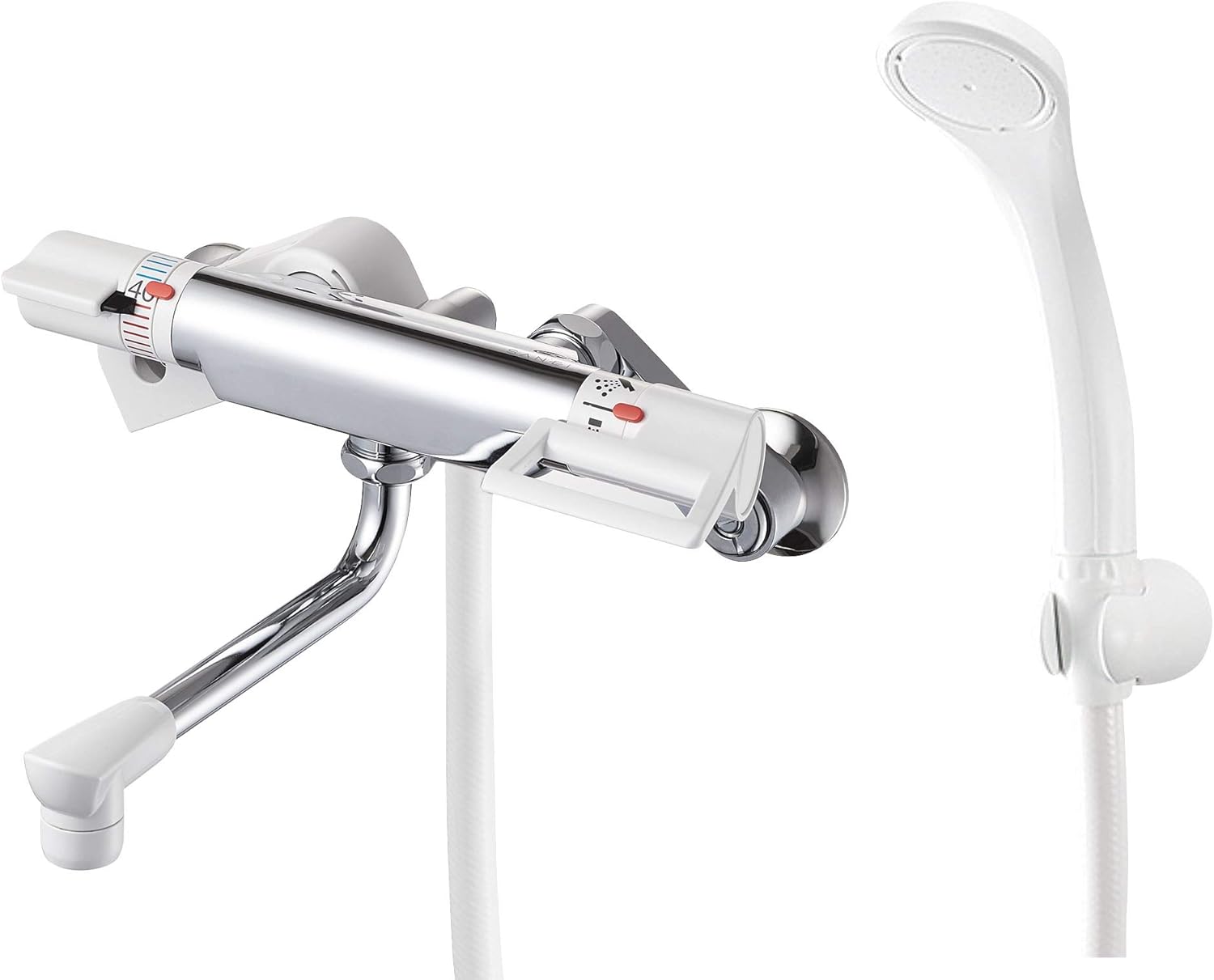 SANEI(旧社名:三栄水栓製作所) サーモシャワー混合栓 ホース1.6 節水シャワー 安心の断熱ボディ SK181D-13 ホワイト 8,718円