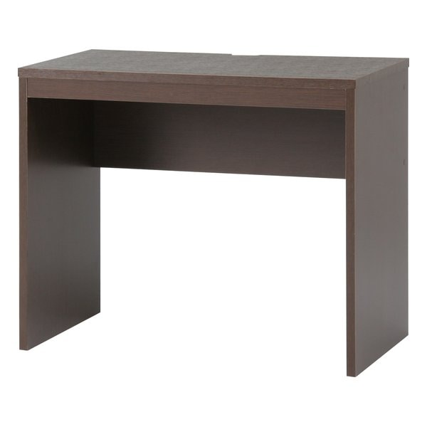 シンプルデスク 幅90cm 木製 ブラウン DE-9045BR