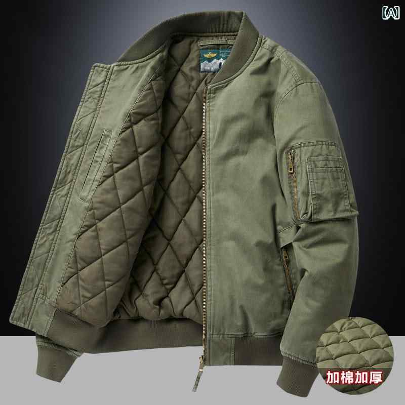 メンズ ファッション 春秋 コート カジュアル ジャケット コットン 野球 ユニフォーム