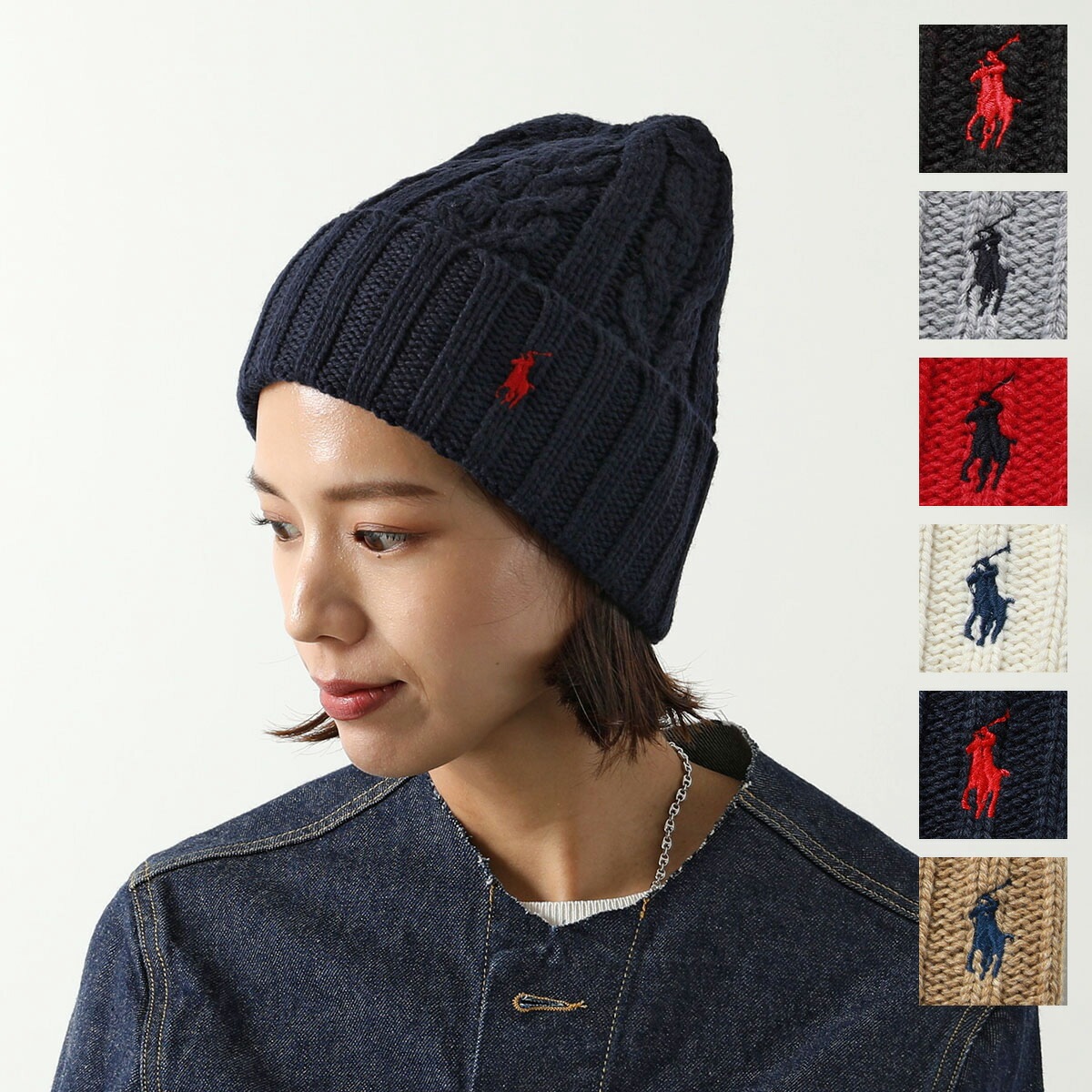 Polo Ralph Lauren ポロ ラルフローレン ニット帽 PC0939 レディース ビーニー ポニー刺繍 ウールブレンド ニットキャップ カラー6色